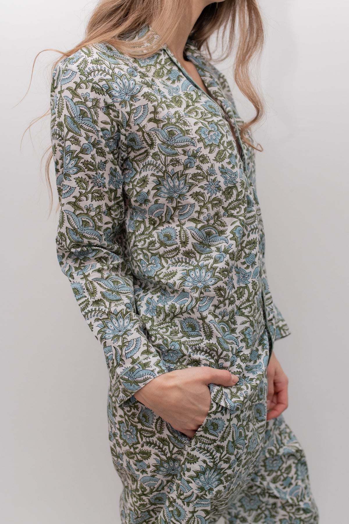 May Bloom Pajama Set – Hand Block Print Cotton Pajamas