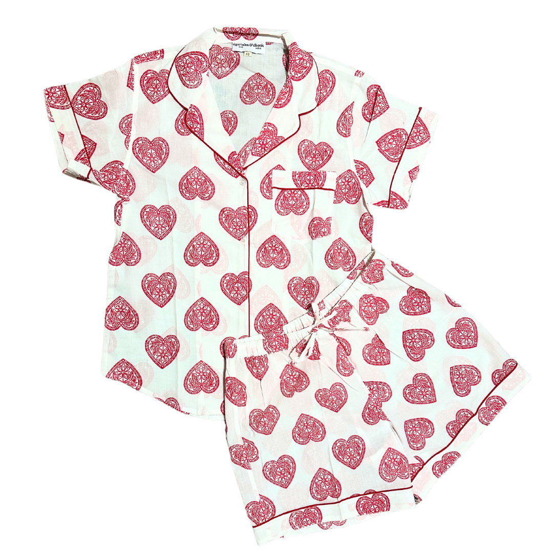 Shorts Pajama Sets - All You Need Is Love