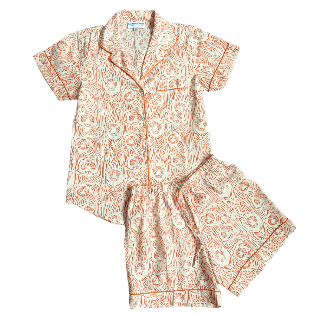 Tiger striped pajamas hotsell